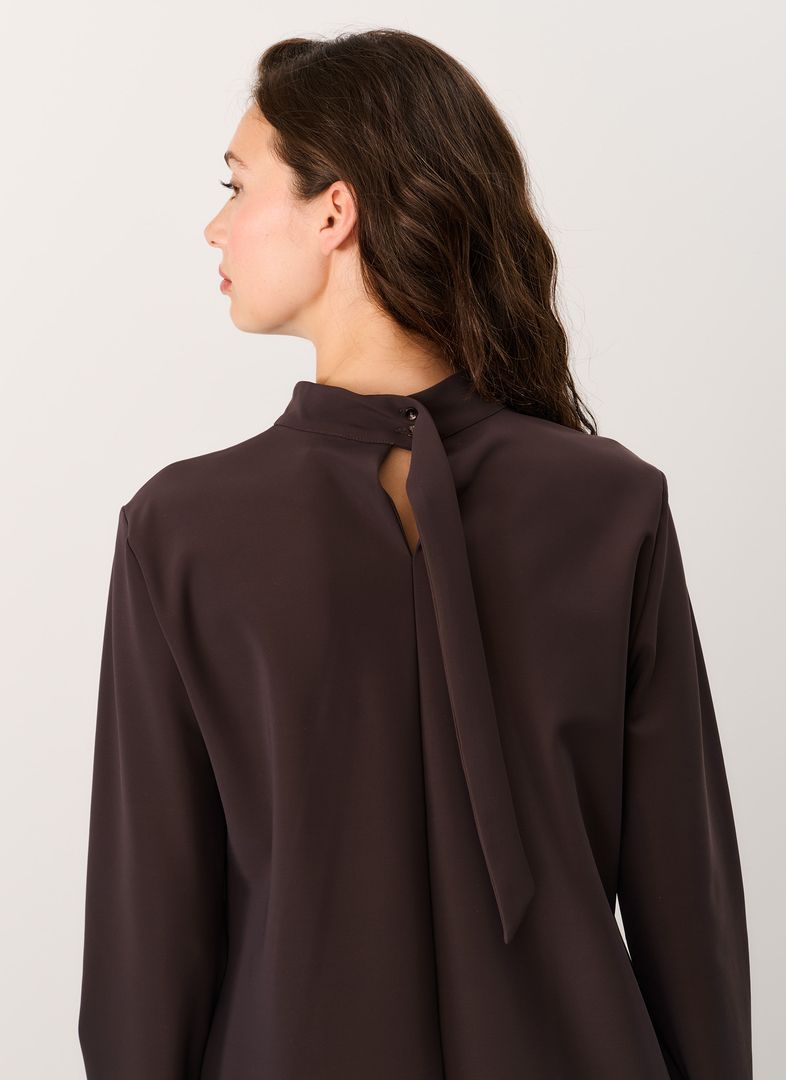 Dress-bonded-travel-Hanae-dark-brown-Japantky-2